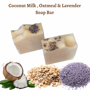 Coconut Milk , Oatmeal & Lavender Soap Bar - FREDA MAGIC