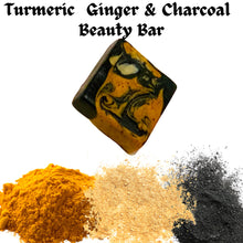 Load image into Gallery viewer, Turmeric, Ginger &amp; Charcoal Beauty Bar - FREDA MAGIC
